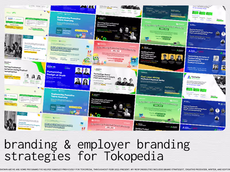 Cover image for Brand Strategist for Tokopedia's Employer Brand Team 