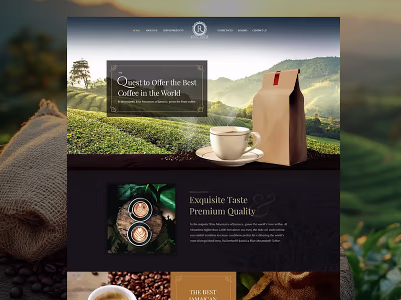 Cover image for Design for a Coffee-related WordPress Theme