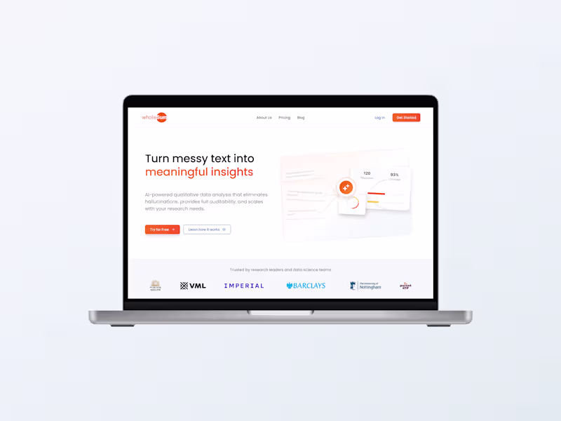 Cover image for Qualitative Insights SaaS — UX/UI Case Study