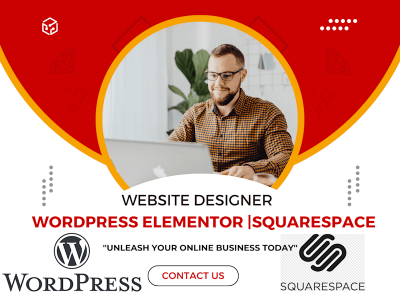 Cover image for Wordpress Elementor website redesign squarespace seo ecommerce