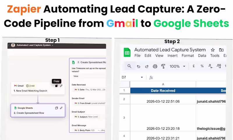 Cover image for Zapier Lead Capture Automation for Marketing Agency