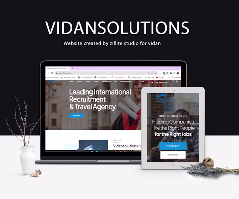 Cover image for International Recruitment and Travel Agency website