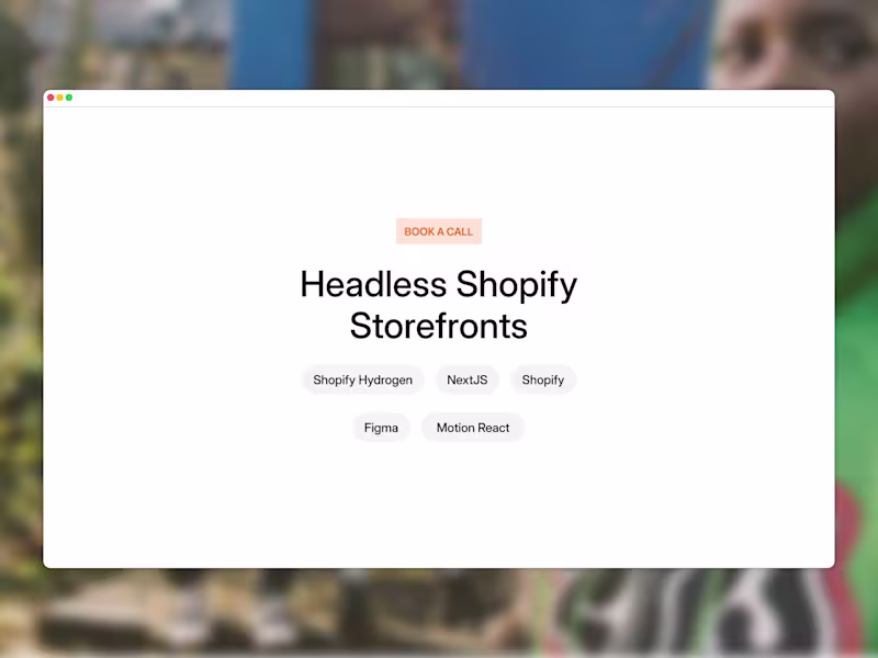 Cover image for Headless Shopify Development: Fast, SEO‑friendly storefronts.