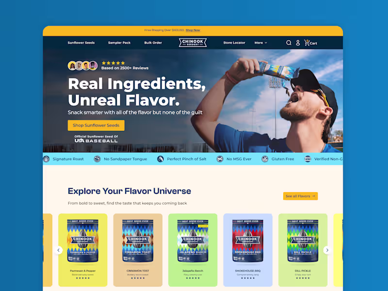 Cover image for CHINOOK SEEDERY Landing Page Design