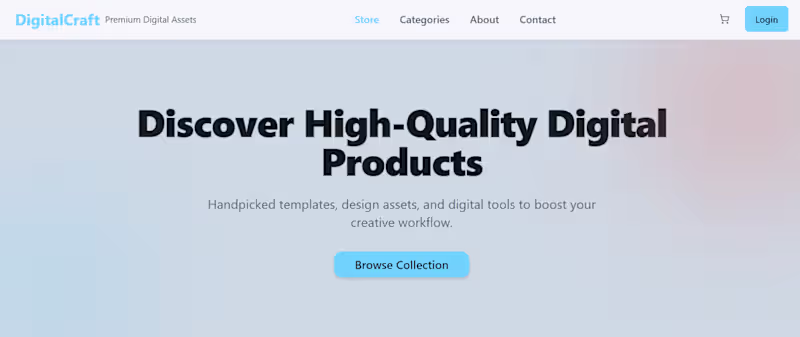 Cover image for Digital Product Store - E-Commerce Platform