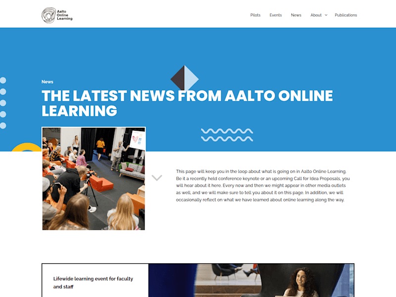 Cover image for Aalto University: Online Learning Website