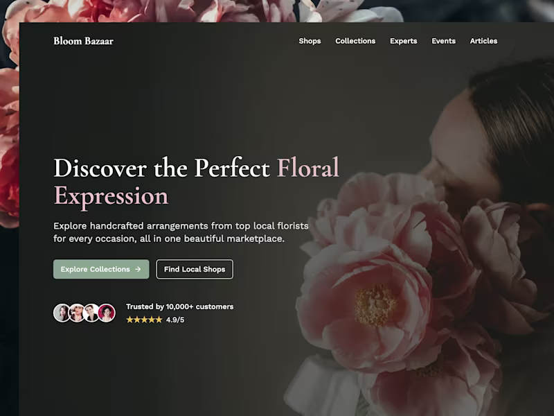 Cover image for Bloom Bazaar website