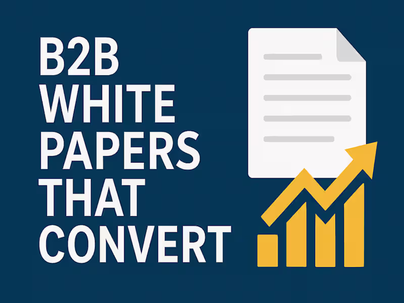 Cover image for Strategic B2B White Paper (5,000+ Words, Client-Ready)