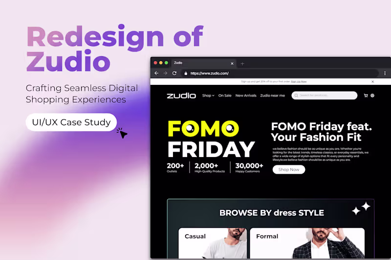 Cover image for Zudio Website UI Redesign: Simplify Shopping Experience