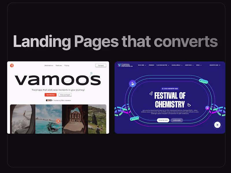 Cover image for Landing page design and webflow development