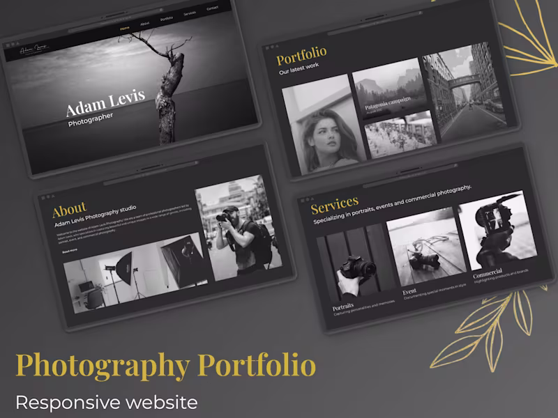 Cover image for Responsive website for a photographer’s portfolio