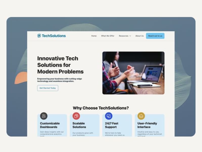 Cover image for TechSolutions Website - Case Study
