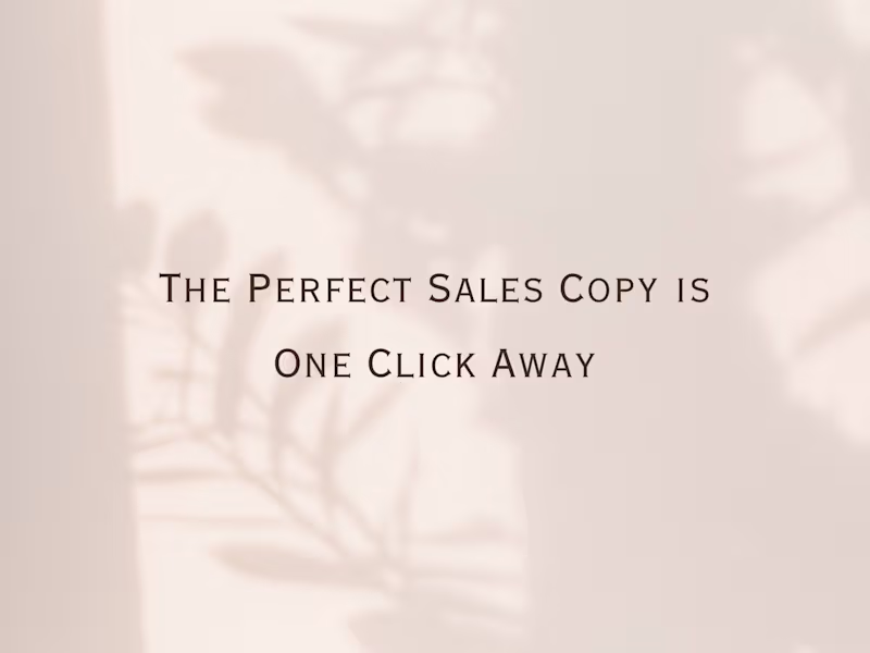 Cover image for Let's create the perfect Sales Copy for your business
