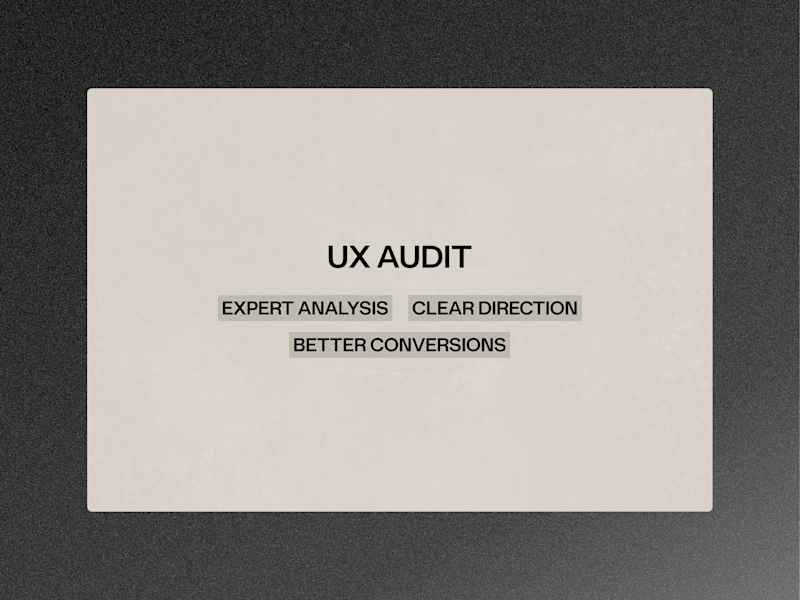 Cover image for eCOMMERCE UX Audit