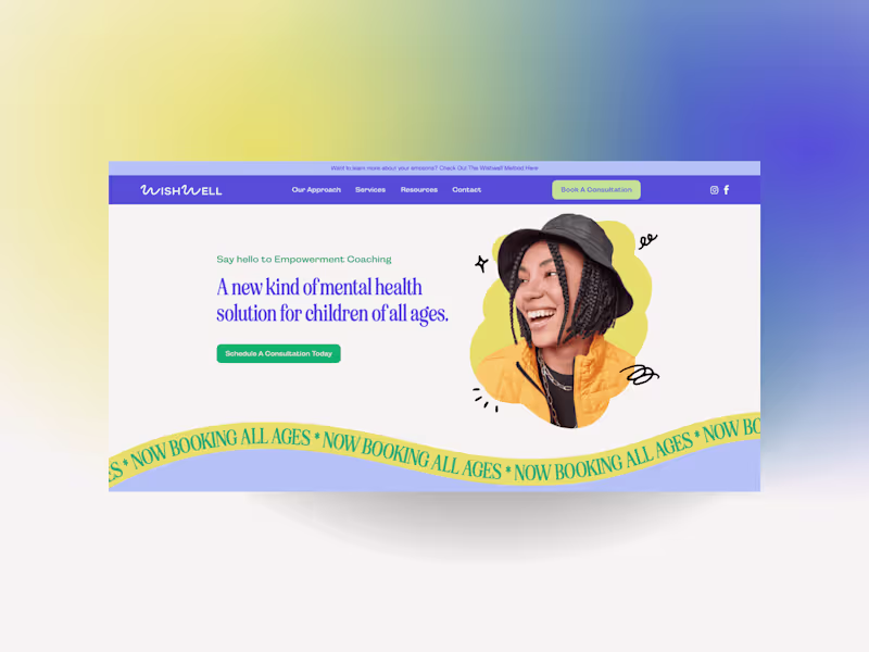 Cover image for WishWell: Children Mental Health Webflow Custom Site