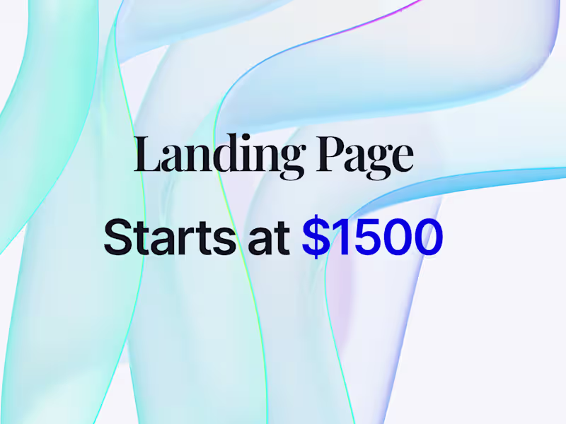 Cover image for Landing Page Design and Framer Development