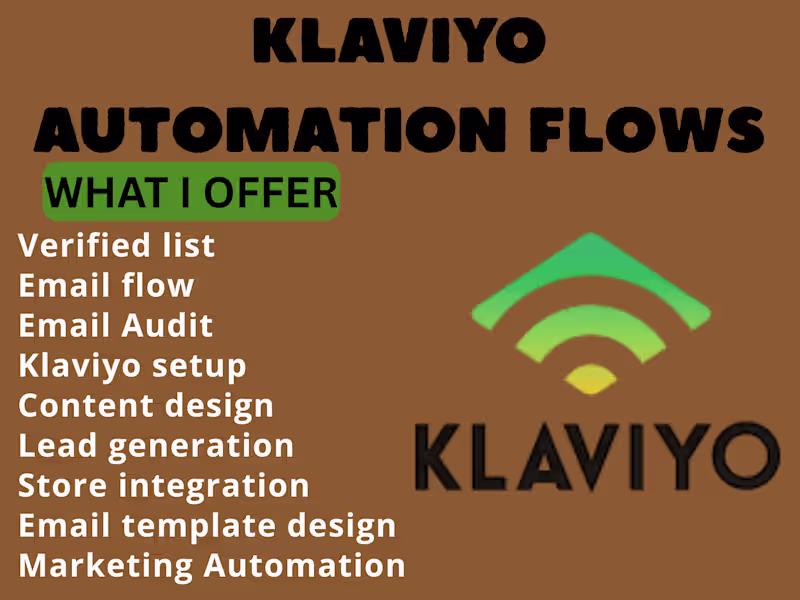 Cover image for I will setup advanced klaviyo email marketing flows in shopify