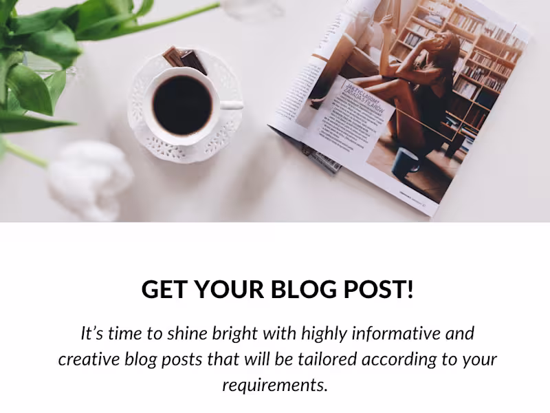 Cover image for Blog Posts Writer: Get High Quality and Creative Blog Posts 
