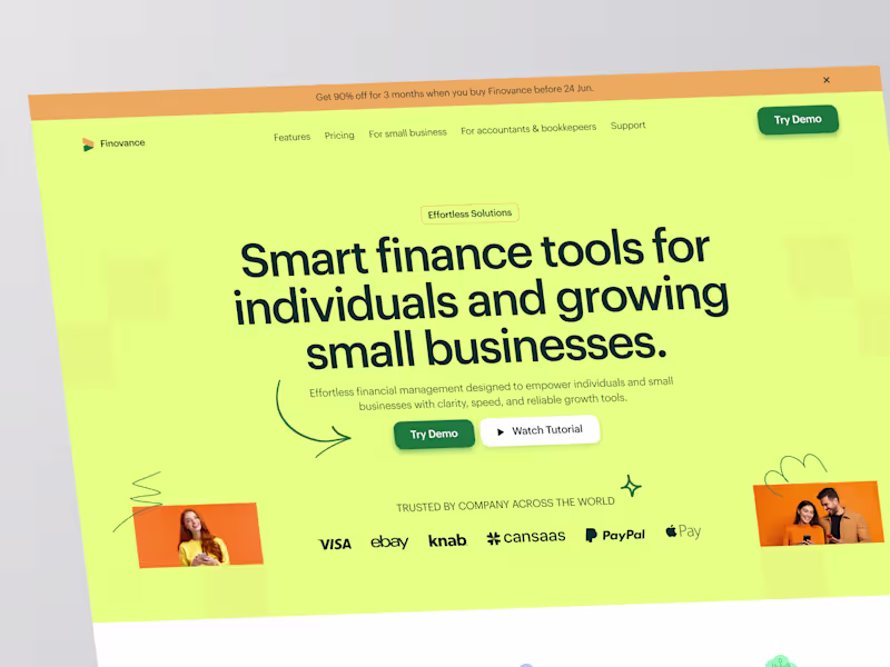 Cover image for Landing Page Finance Management | Landing Page