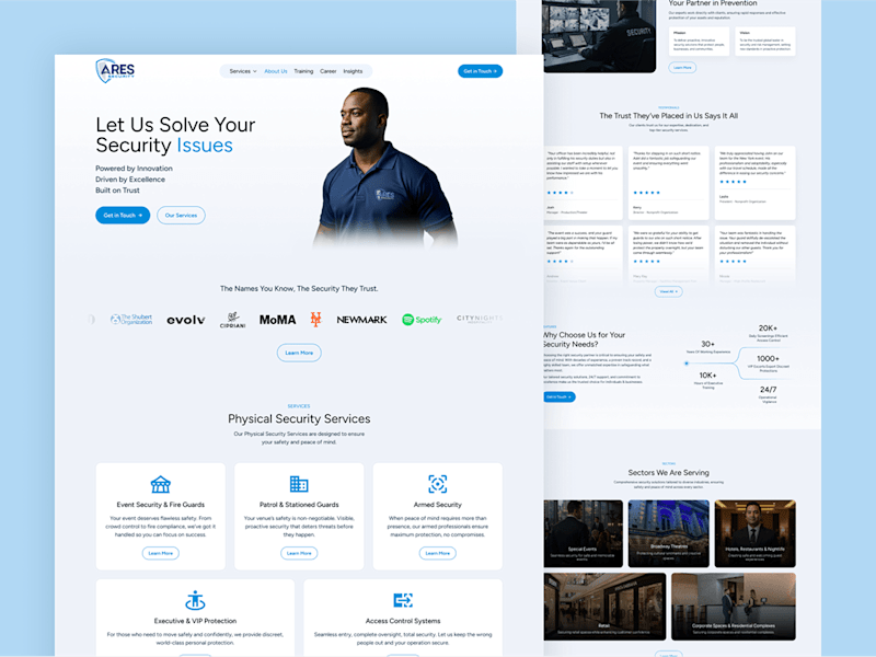 Cover image for Ares Security Website Design and Framer Development