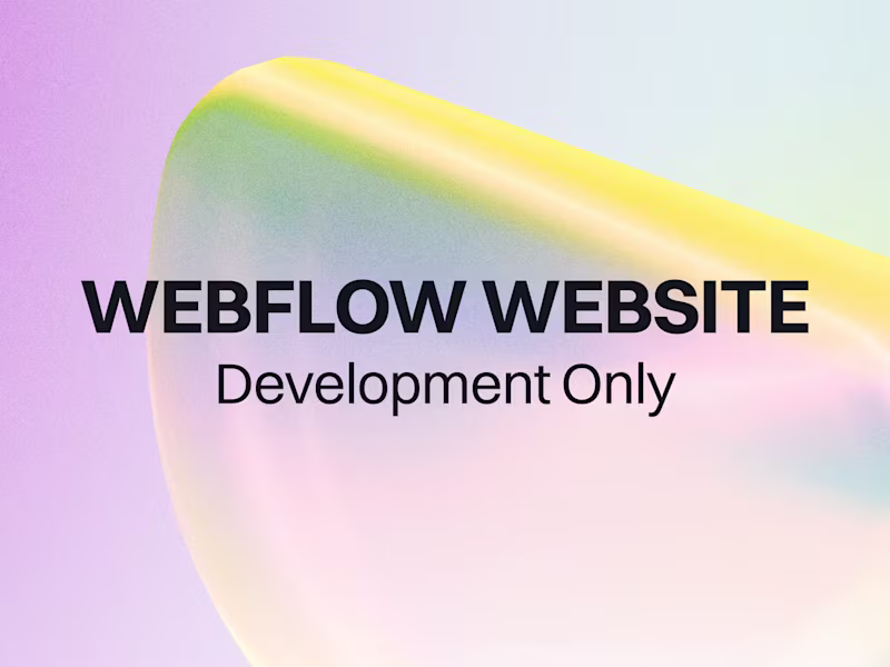 Cover image for Webflow Development | Responsive, Scalable & Reliable Build