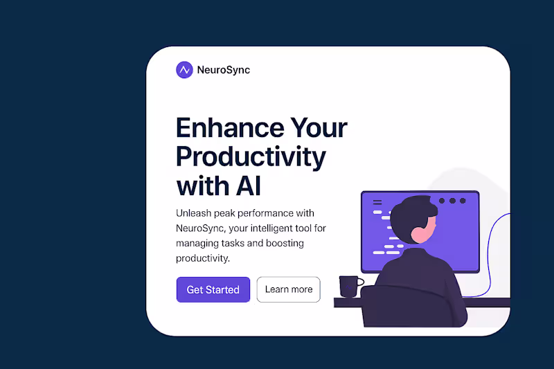 Cover image for NeuroSync — AI Productivity Tool Website