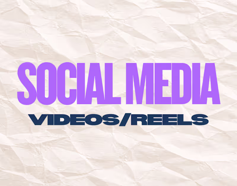 Cover image for Social Media Videos/Reels [Portfolio Pieces]