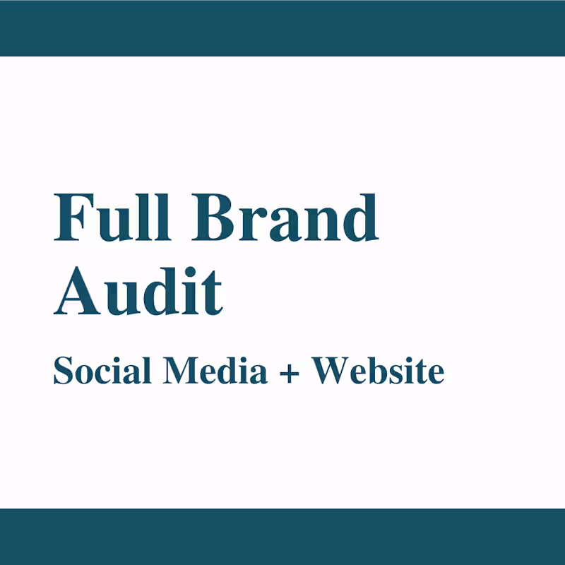 Cover image for Social Media & Website Audit