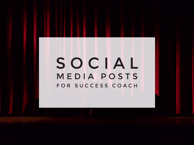 Cover image for 🔥Social Media Posts For Success Coach