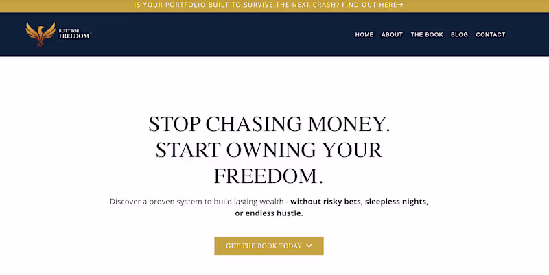 Cover image for Website development for an author