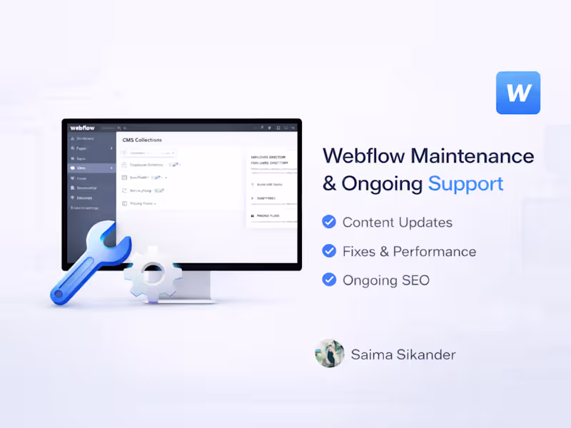Cover image for Webflow Maintenance & Ongoing Support