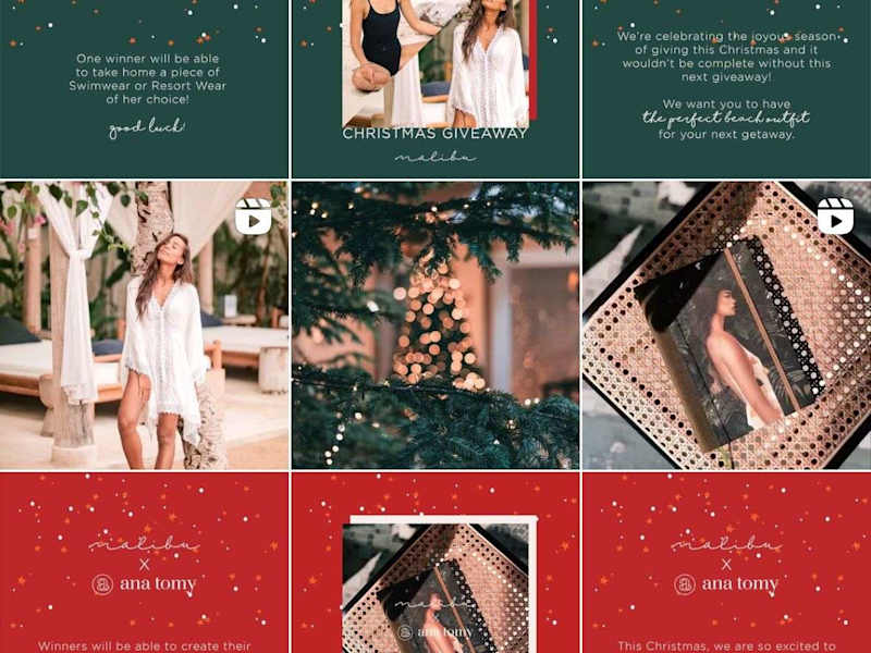 Cover image for Malibu Beachwear | Christmas Campaign on Instagram 🎄🎄🎄