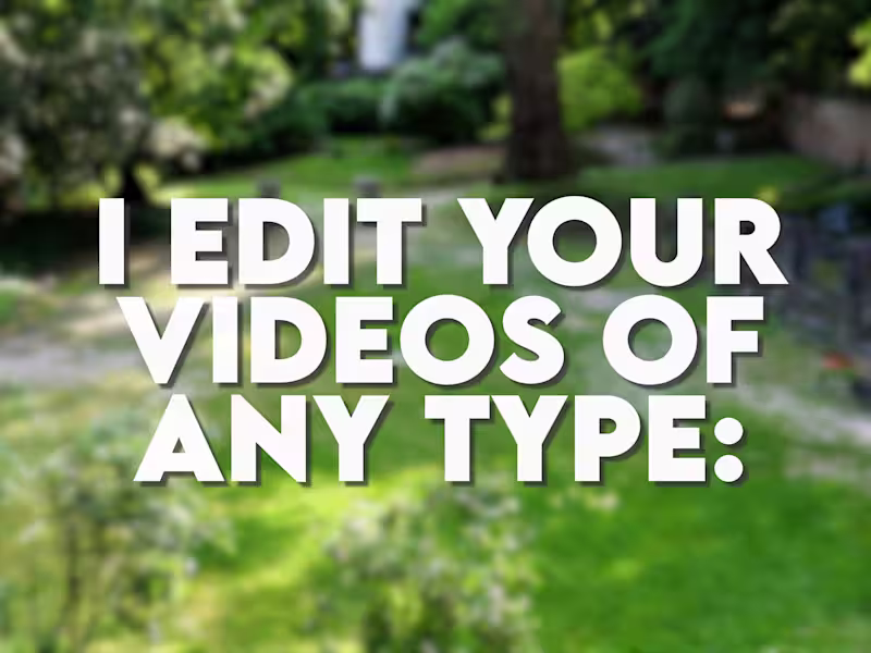 Cover image for I edit your videos of any tpe