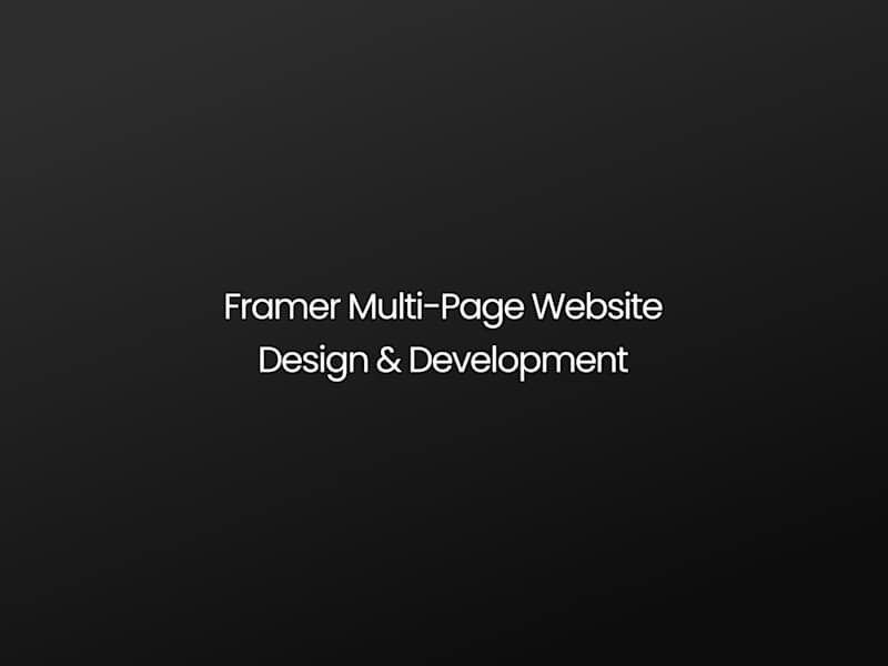 Cover image for Framer Website Design & Development