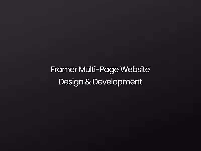 Cover image for Framer Website Design & Development