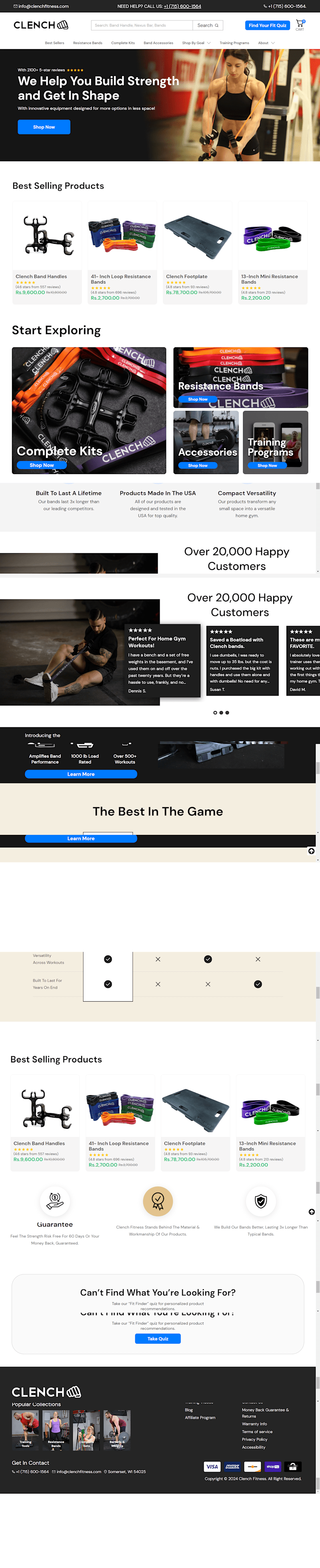 Cover image for Clench Fitness Shopify Brand Setup Website Design