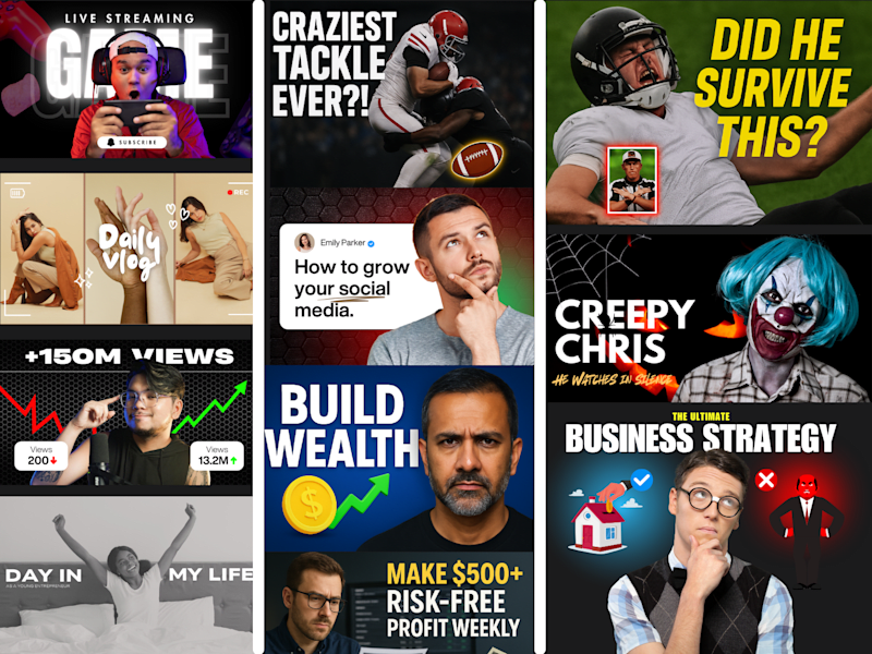 Cover image for High-CTR YouTube Thumbnails Across Multiple Niches