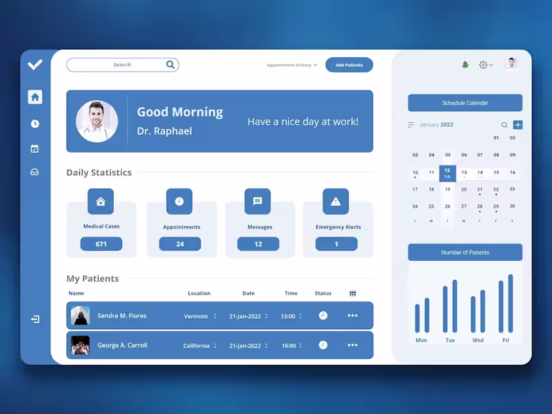 Cover image for Healthcare Dashboard Interface