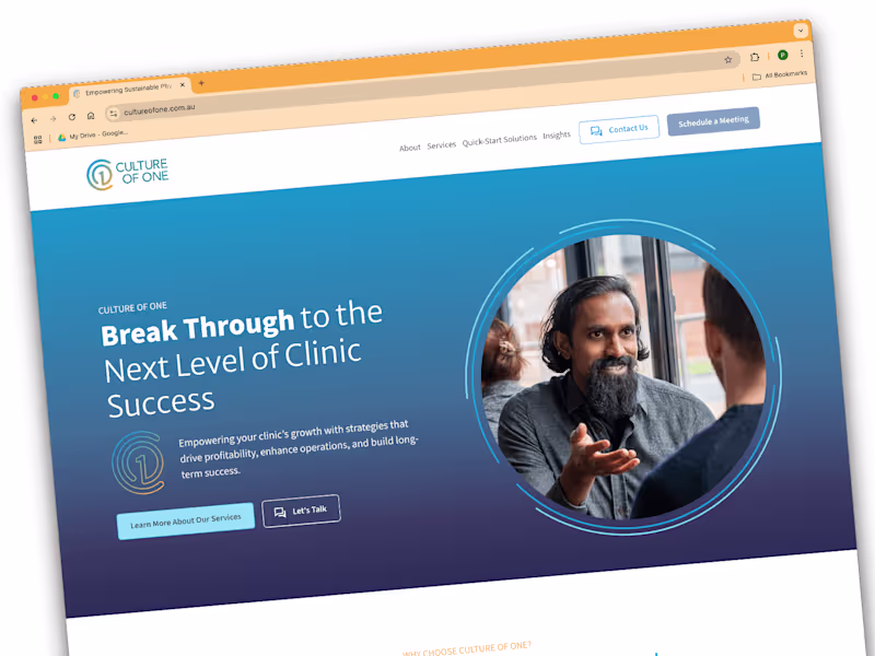 Cover image for Brand Strategy  / Website / Client: Culture of One