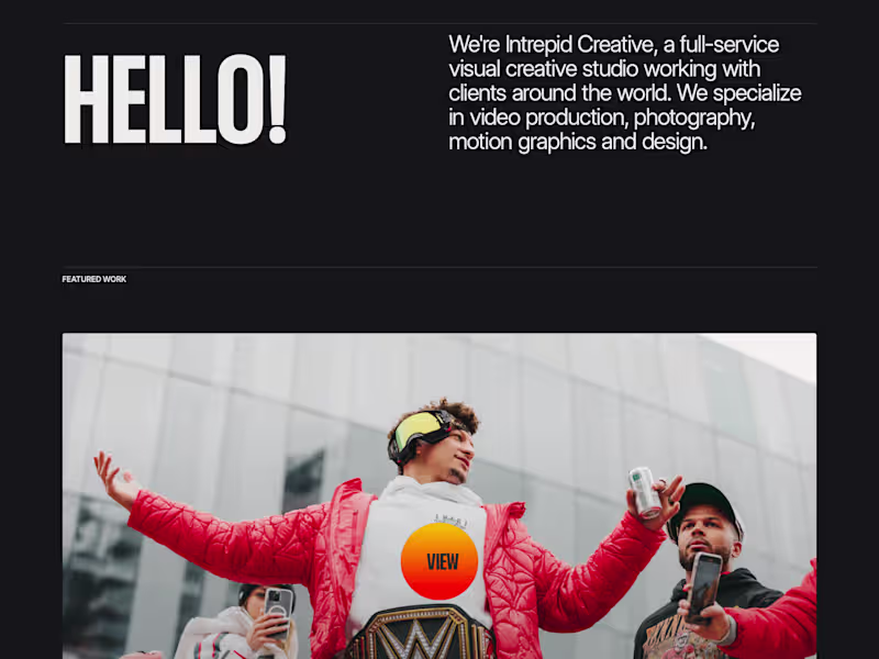 Cover image for Intrepid Creative Website