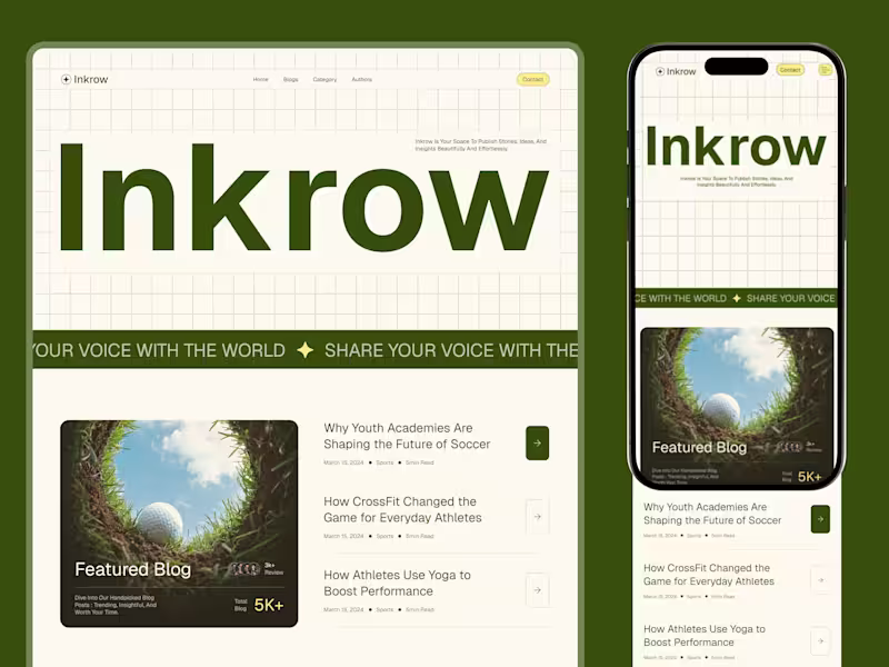 Cover image for Responsive Landing page for a blog site. Did I cook it?