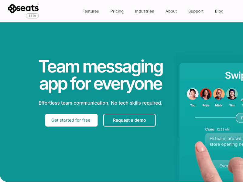 Cover image for 8seats.com - Framer development with Nocoloco.co