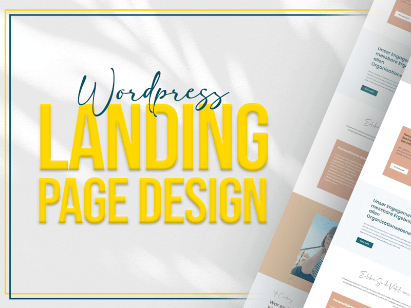 Cover image for WordPress Landing Page Design