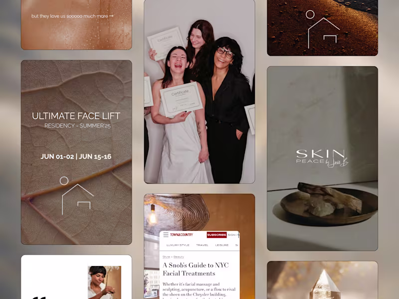 Cover image for Content Strategy and Carousel Design for SKIN PEACE