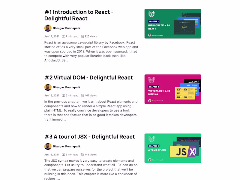 Cover image for Delightful React Ebook