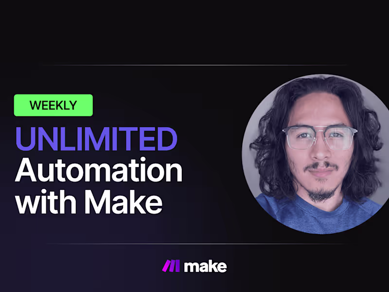 Cover image for Unlimited Automation Services with Make – Ongoing Weekly Service