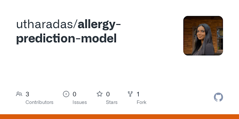 Cover image for Allergy Prediction Model Development