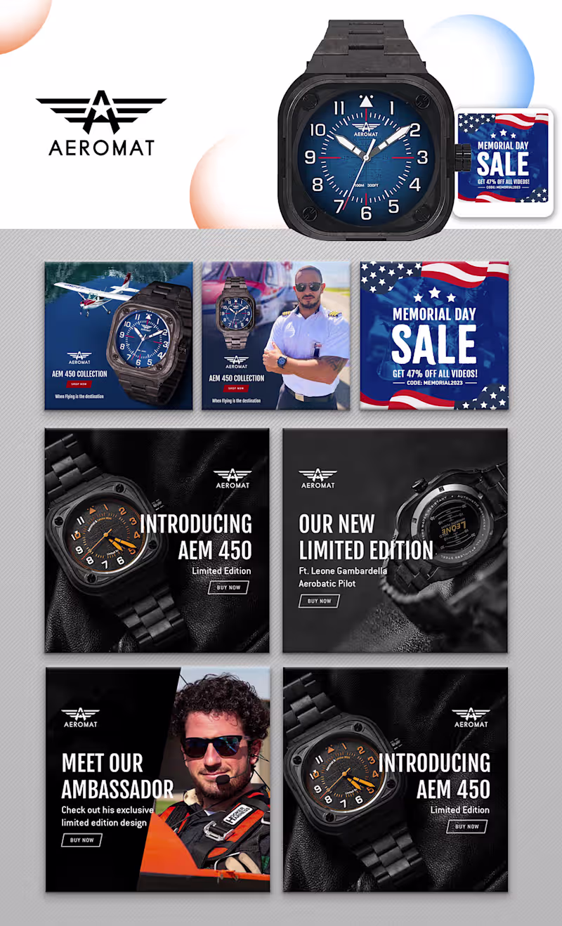 Cover image for Aeromat Mermorial Day Sale :: Behance