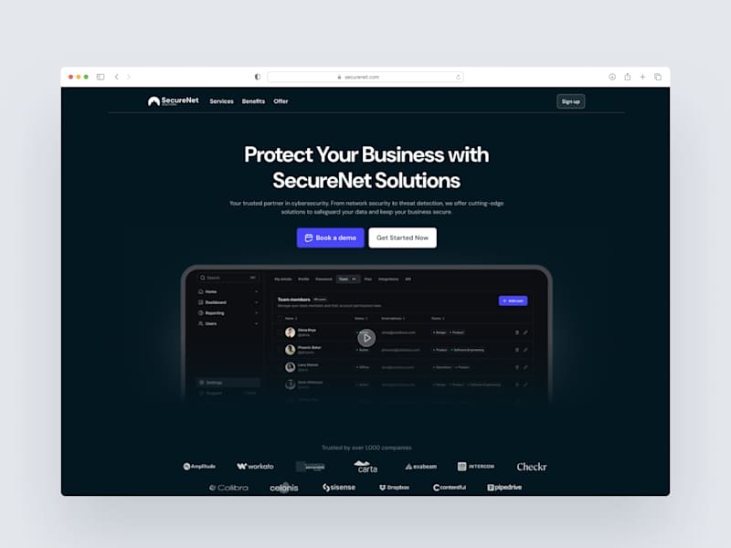 Cover image for Landing Page for a Security Business