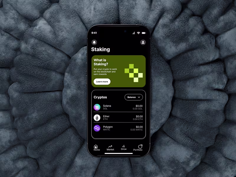 Cover image for Homepage of a crypto trading app